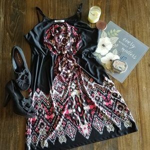 Maurices Pink and Black Summer Dress